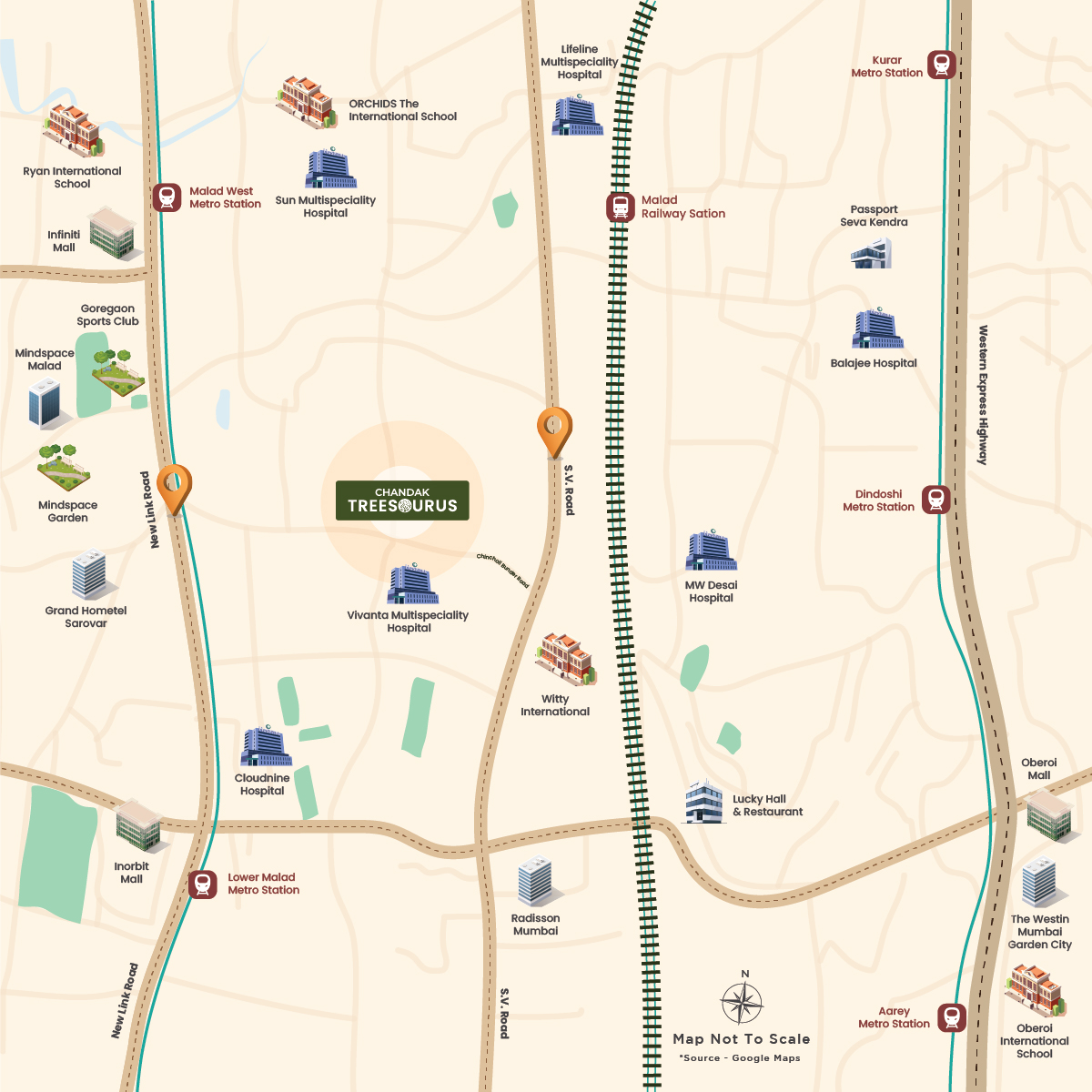 Lodha Borivali Location Map